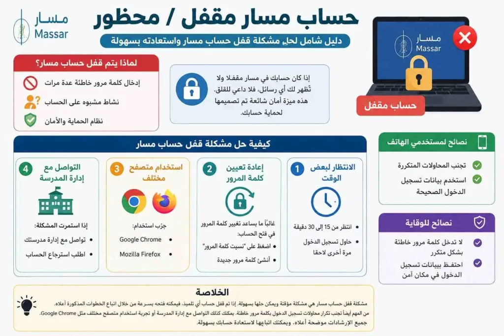 حساب مسار مقفل