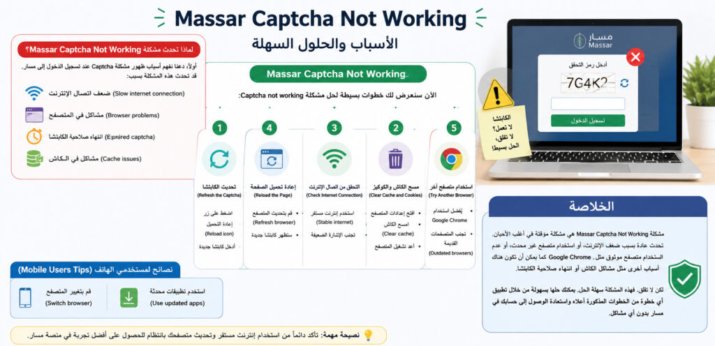 Massar Captcha not working